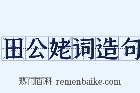 田公姥词造句是什么意思的图片